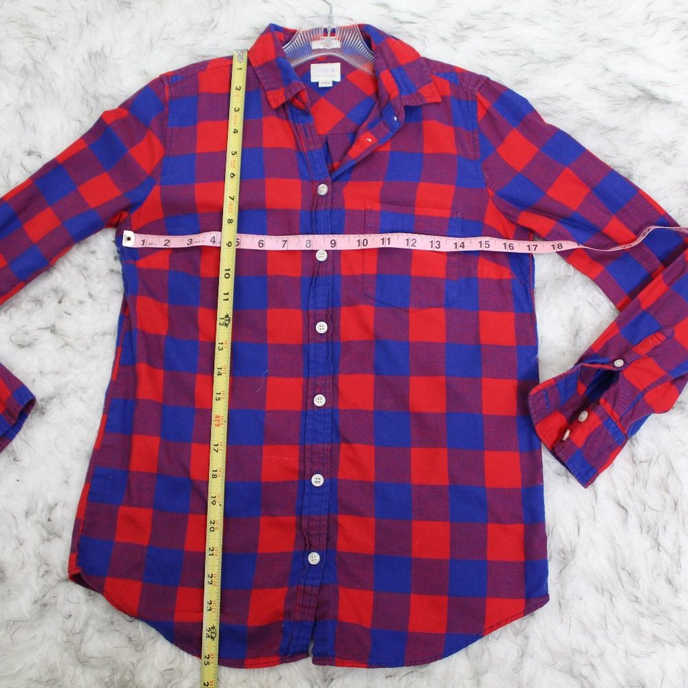 J.Crew Boy Fit Plaid Button Down Shirt Cotton - Picture 4 of 10